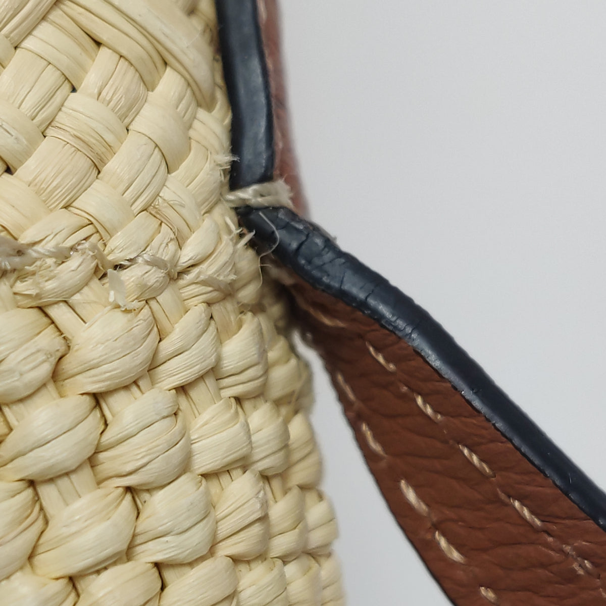 Loewe Square Pocket Raffia Bucket Bag