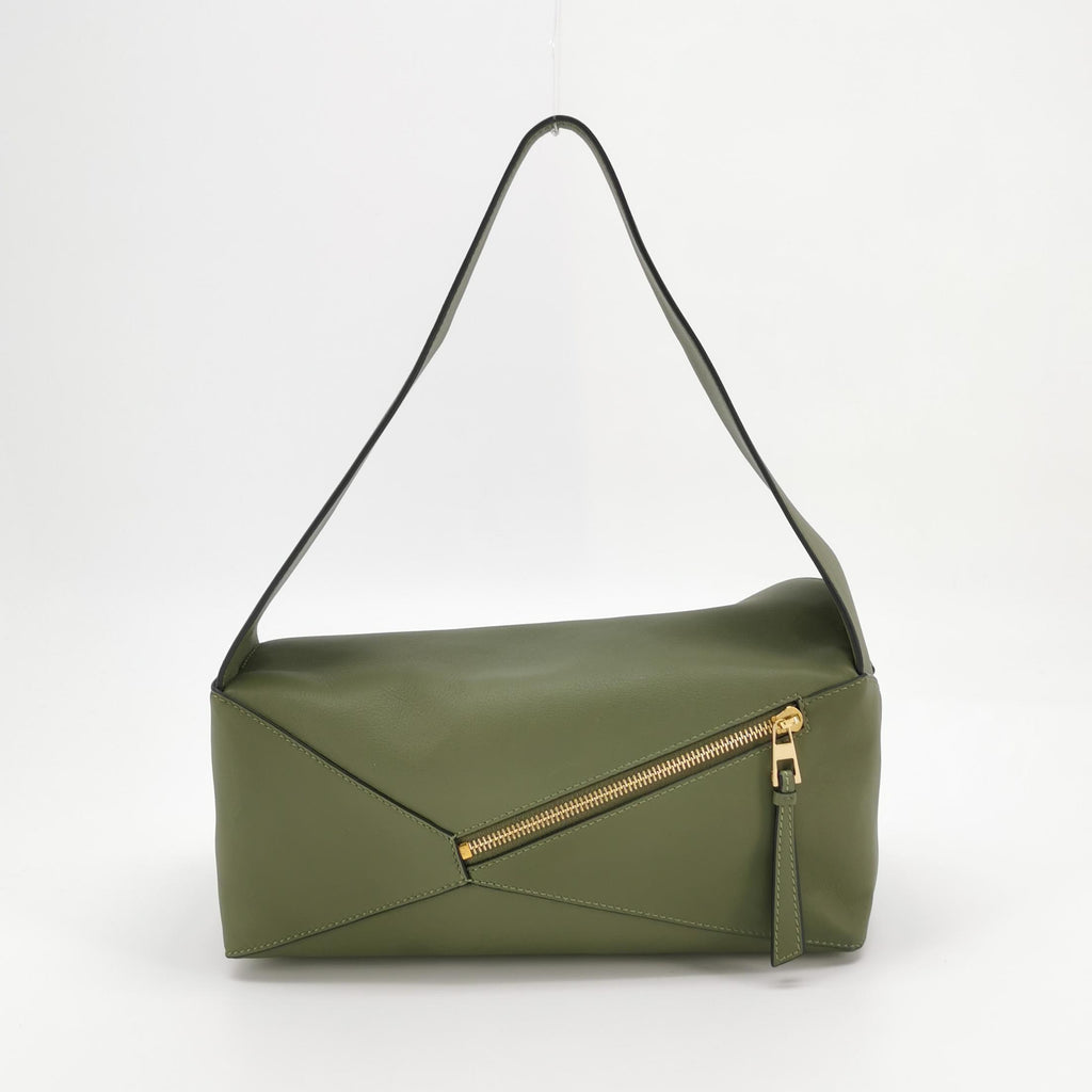 Loewe Puzzle Hobo Shoulder Bag Avocado Green