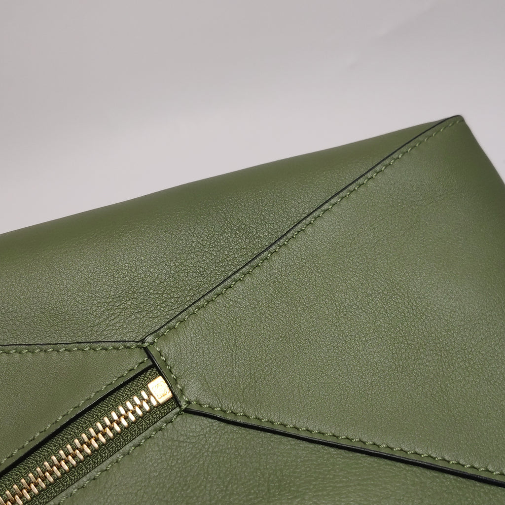Loewe Puzzle Hobo Shoulder Bag Avocado Green