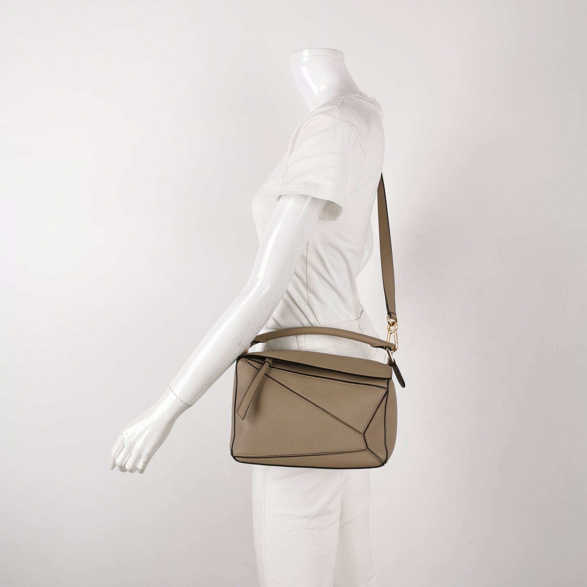 Loewe Puzzle Small Grained Calfskin Beige