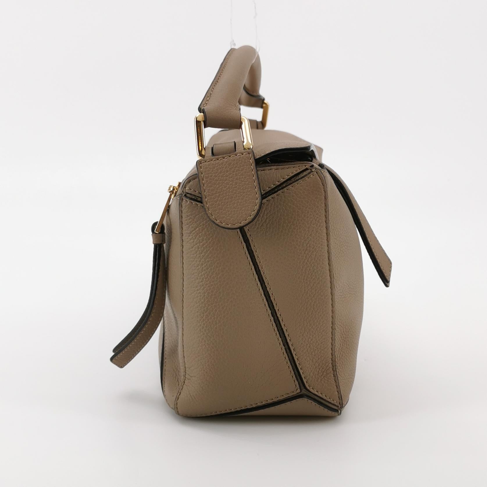 Loewe Puzzle Small Grained Calfskin Beige