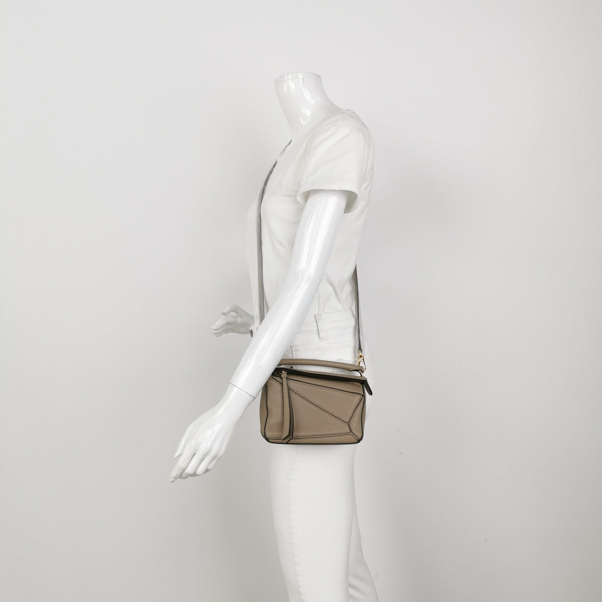 Loewe Puzzle Mini Light Beige Grained Calfskin