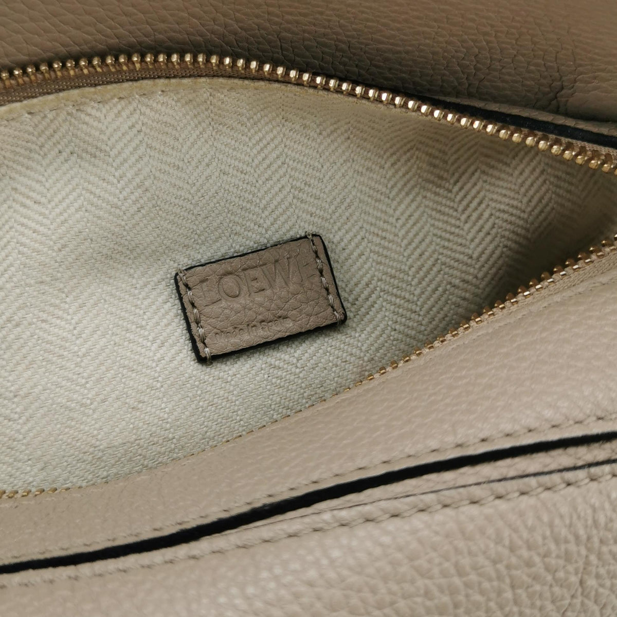 Loewe Puzzle Mini Light Beige Grained Calfskin