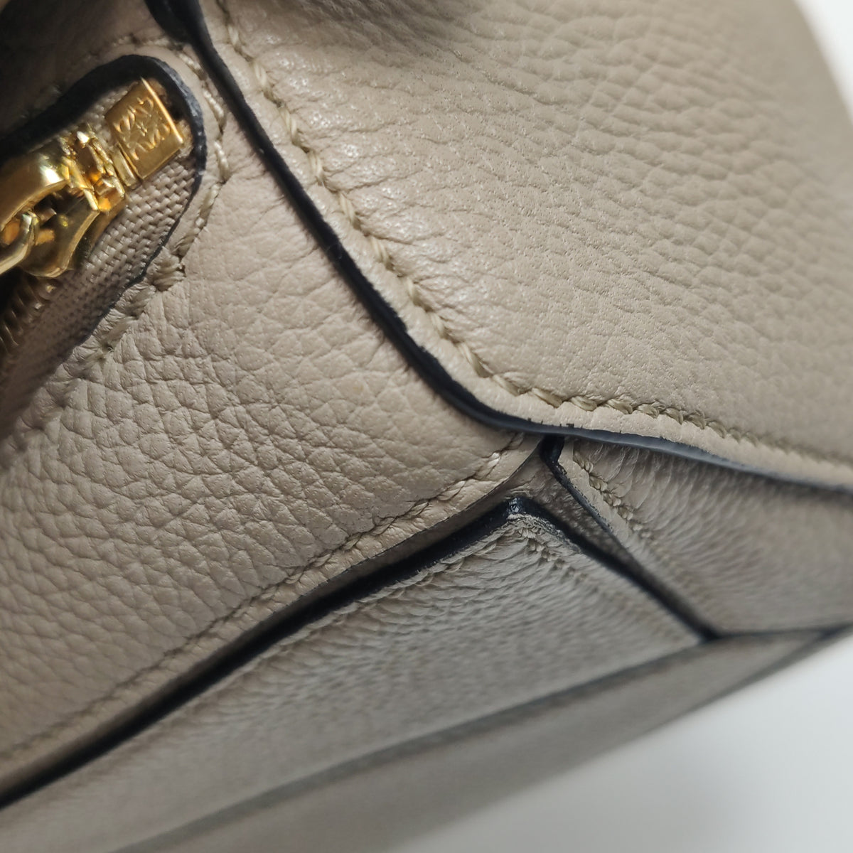 Loewe Puzzle Mini Light Beige Grained Calfskin
