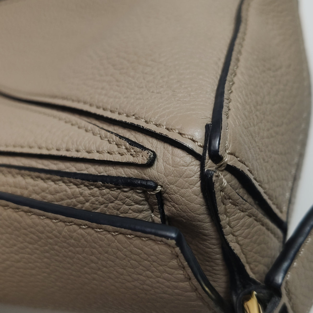 Loewe Puzzle Mini Light Beige Grained Calfskin