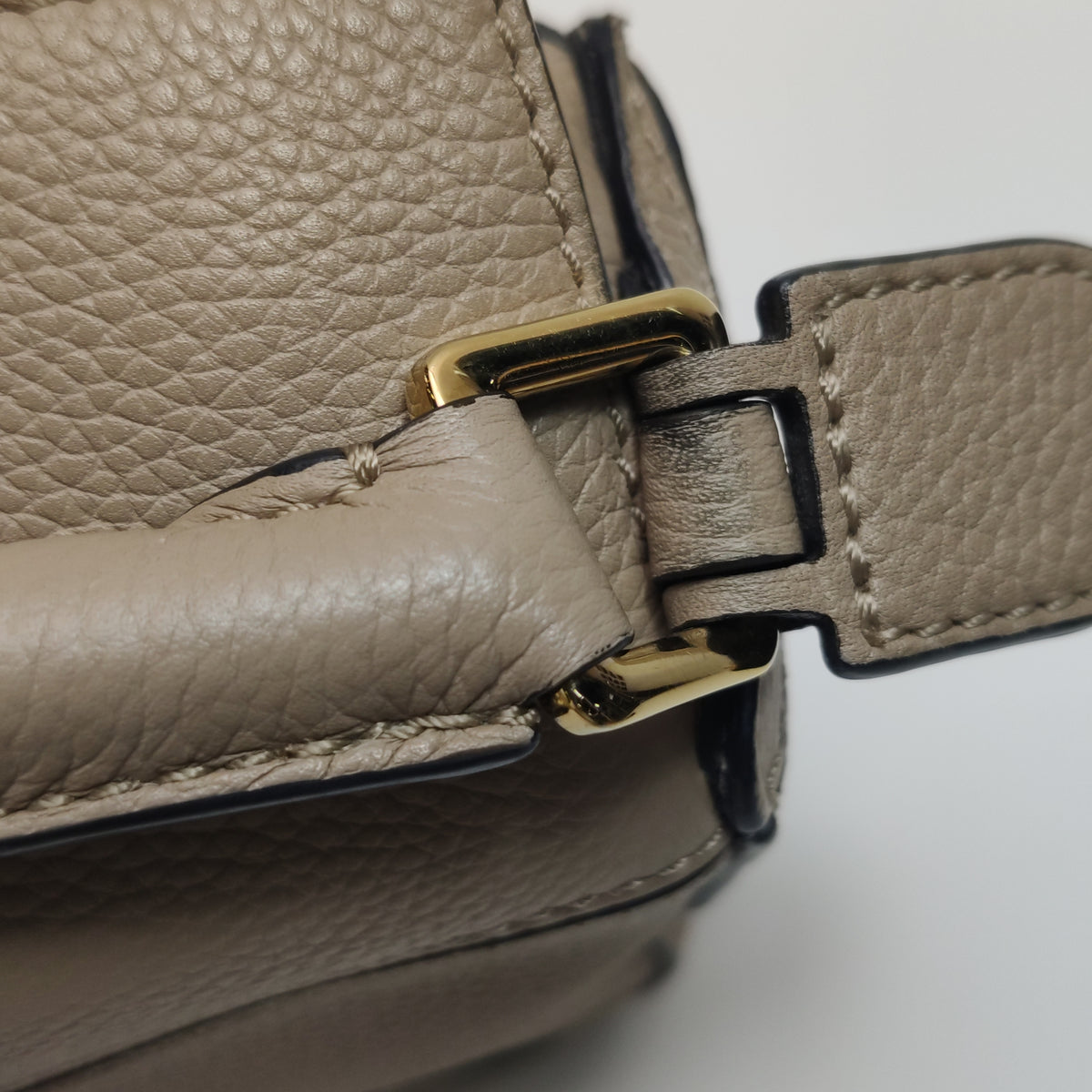 Loewe Puzzle Mini Light Beige Grained Calfskin