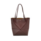 Loewe Puzzle Fold Tote Medium Dark Burgundy
