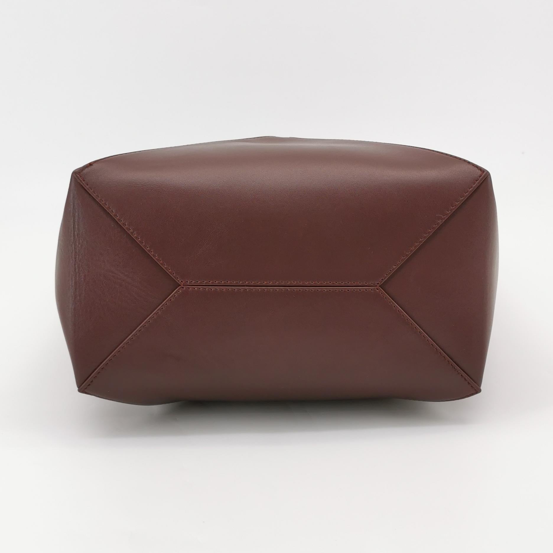 Loewe Puzzle Fold Tote Medium Dark Burgundy