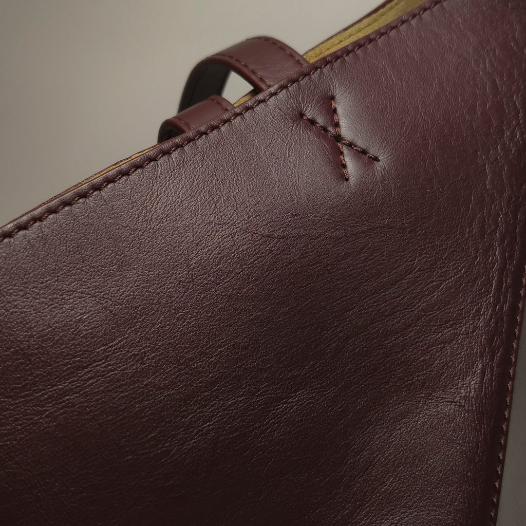Loewe Puzzle Fold Tote Medium Dark Burgundy