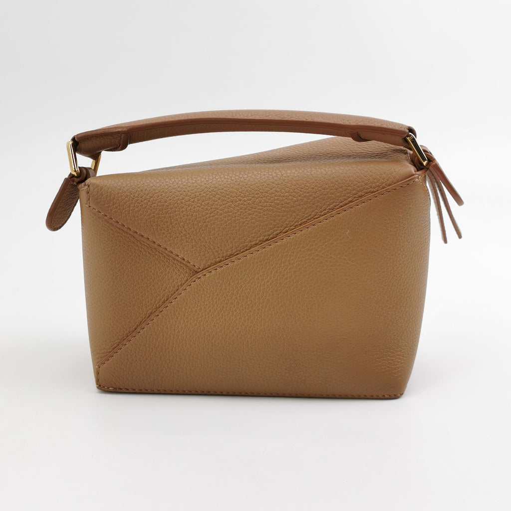 Loewe Puzzle Edge Mini Grained Calfskin Toffee
