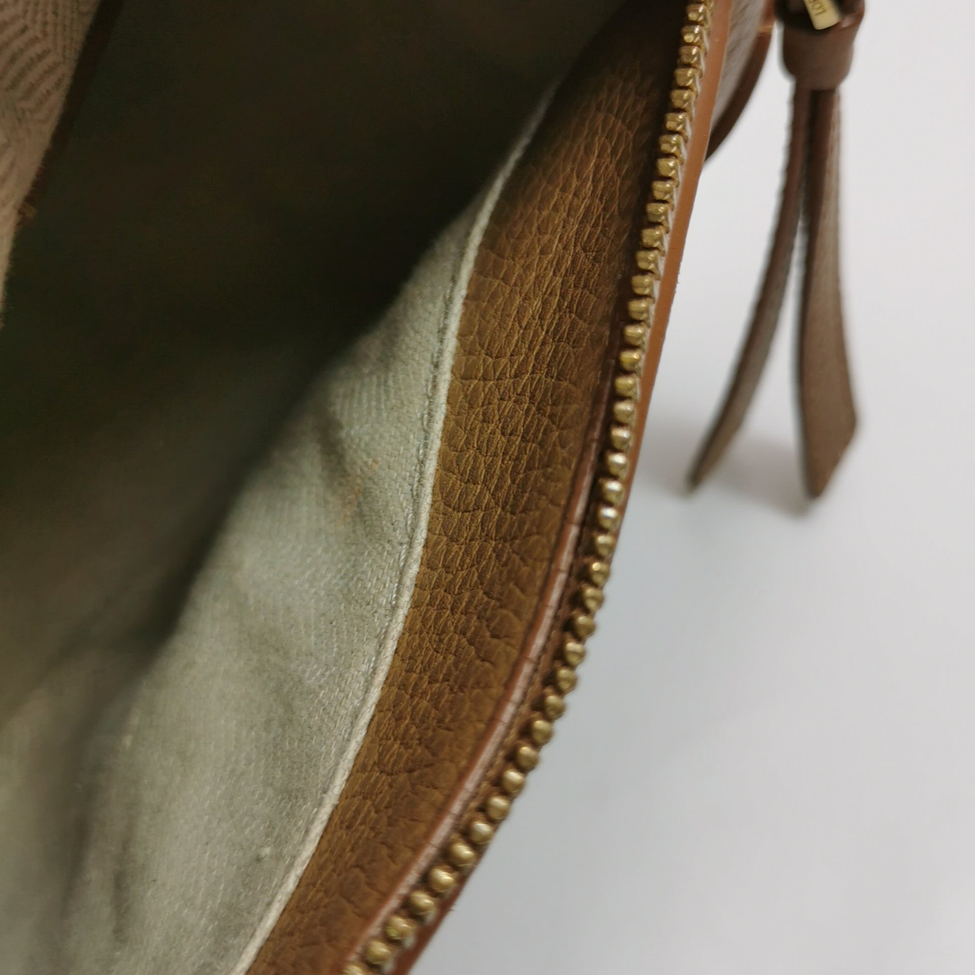 Loewe Puzzle Edge Mini Grained Calfskin Toffee