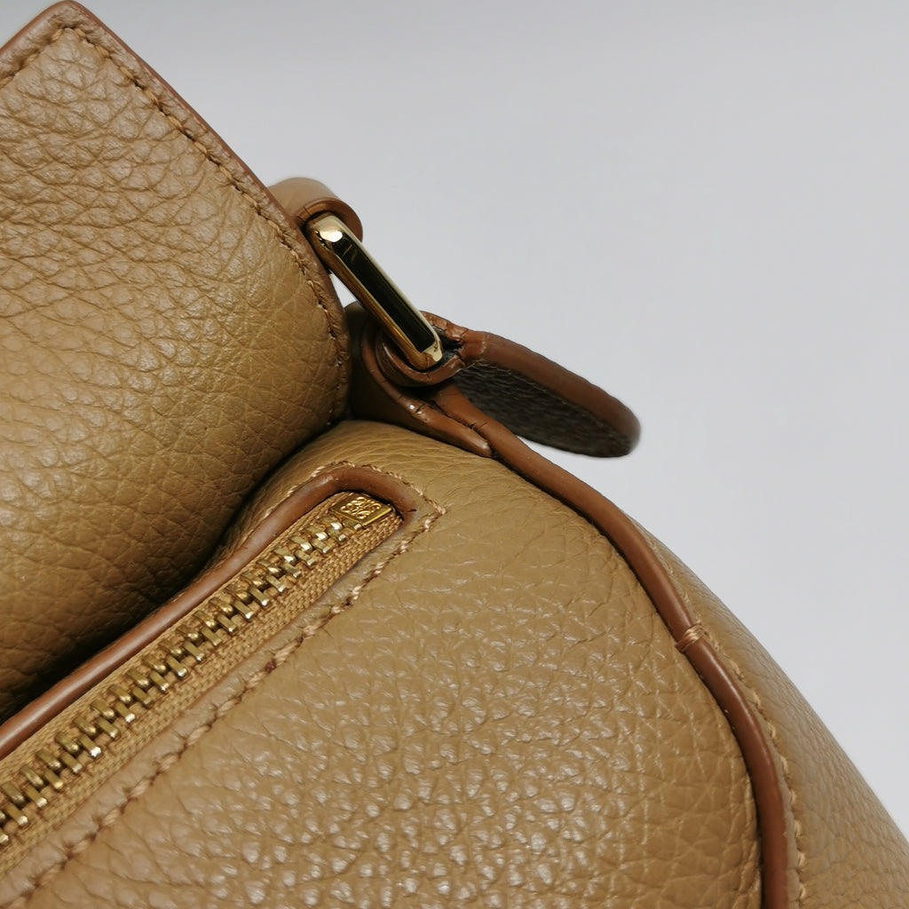 Loewe Puzzle Edge Mini Grained Calfskin Toffee