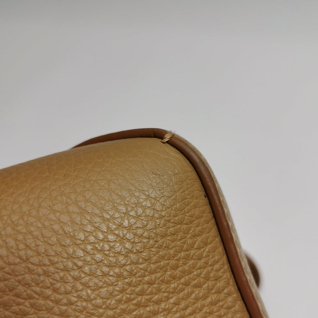 Loewe Puzzle Edge Mini Grained Calfskin Toffee