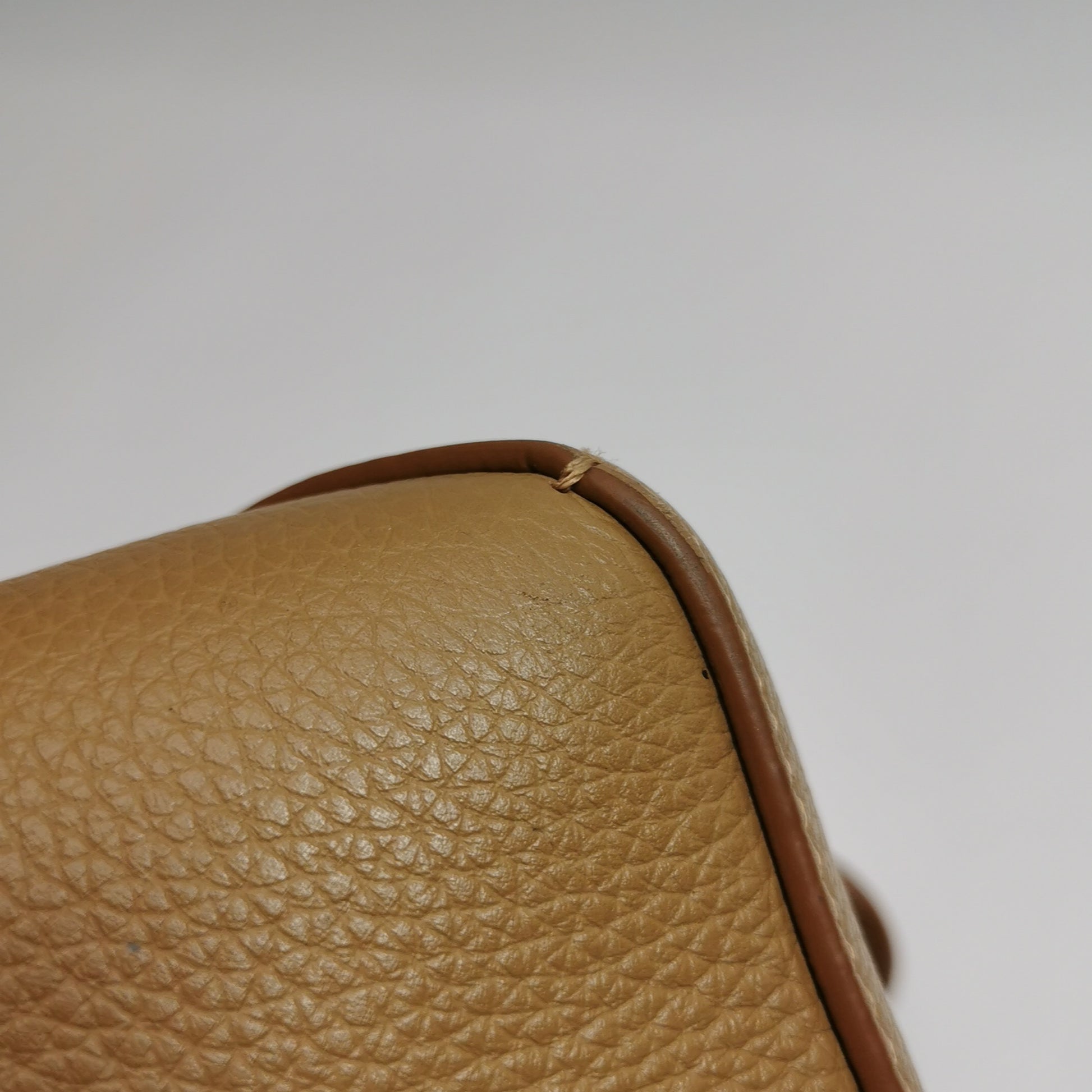 Loewe Puzzle Edge Mini Grained Calfskin Toffee