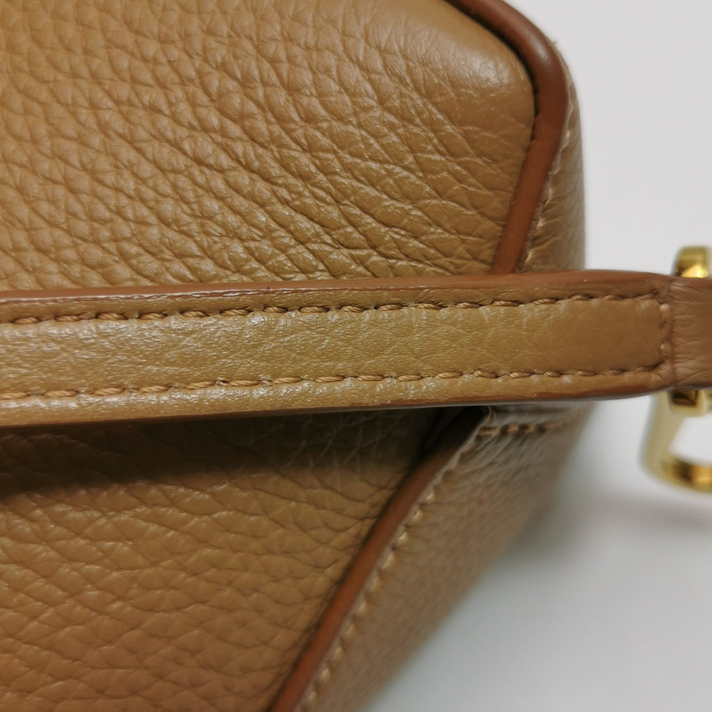 Loewe Puzzle Edge Mini Grained Calfskin Toffee