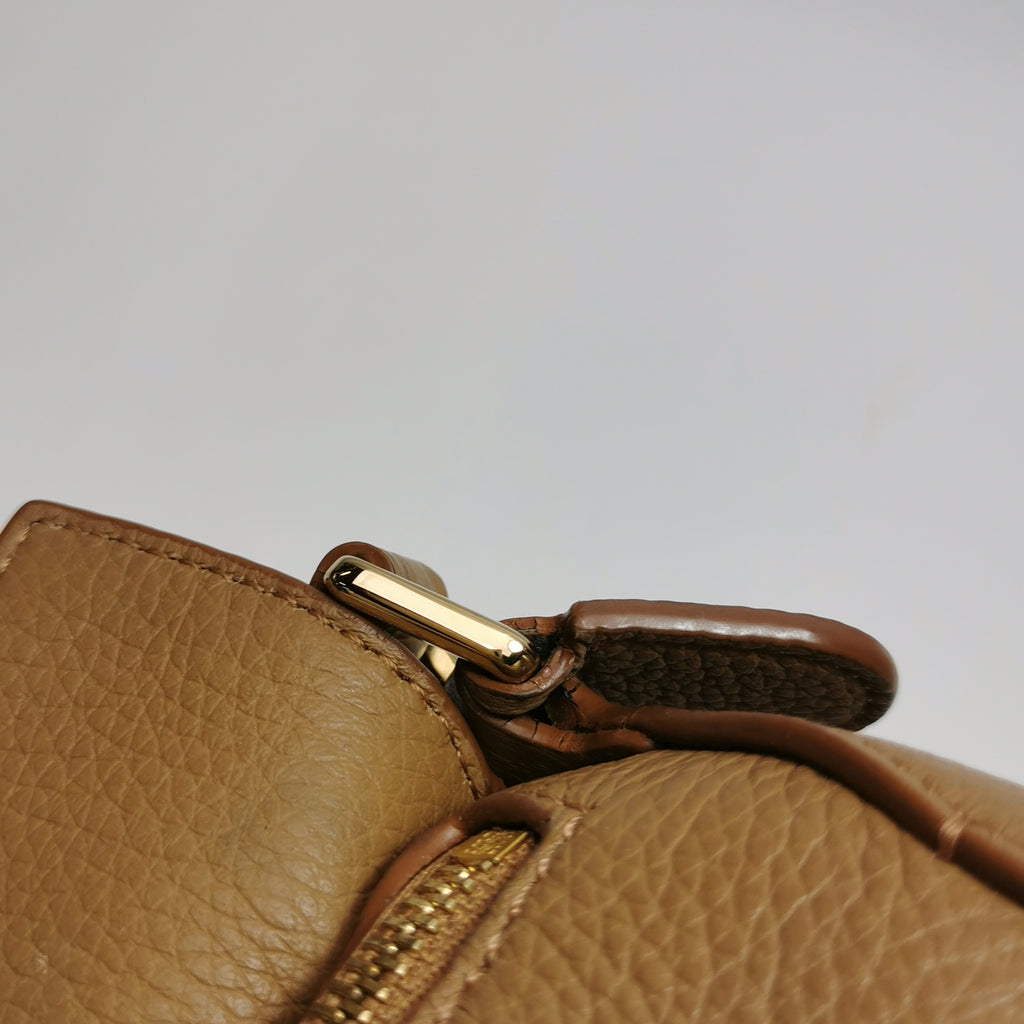 Loewe Puzzle Edge Mini Grained Calfskin Toffee