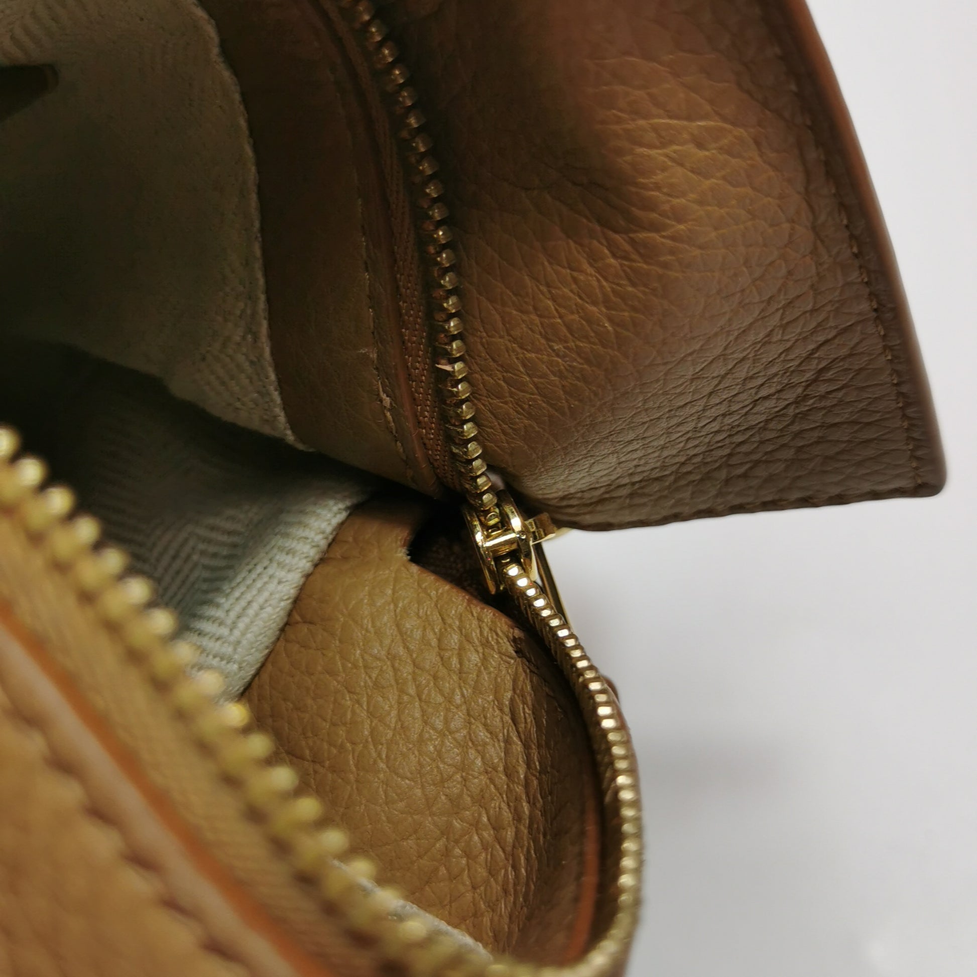 Loewe Puzzle Edge Mini Grained Calfskin Toffee