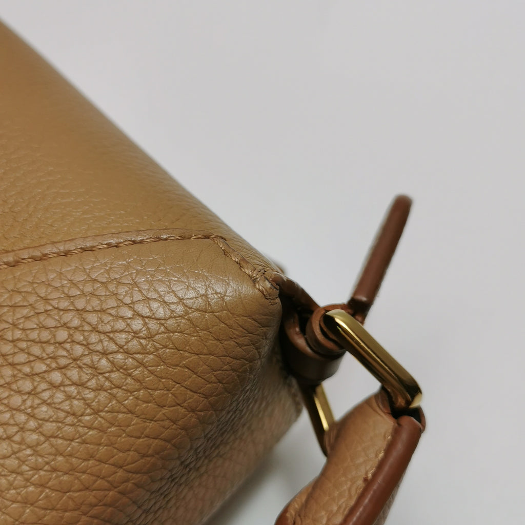 Loewe Puzzle Edge Mini Grained Calfskin Toffee