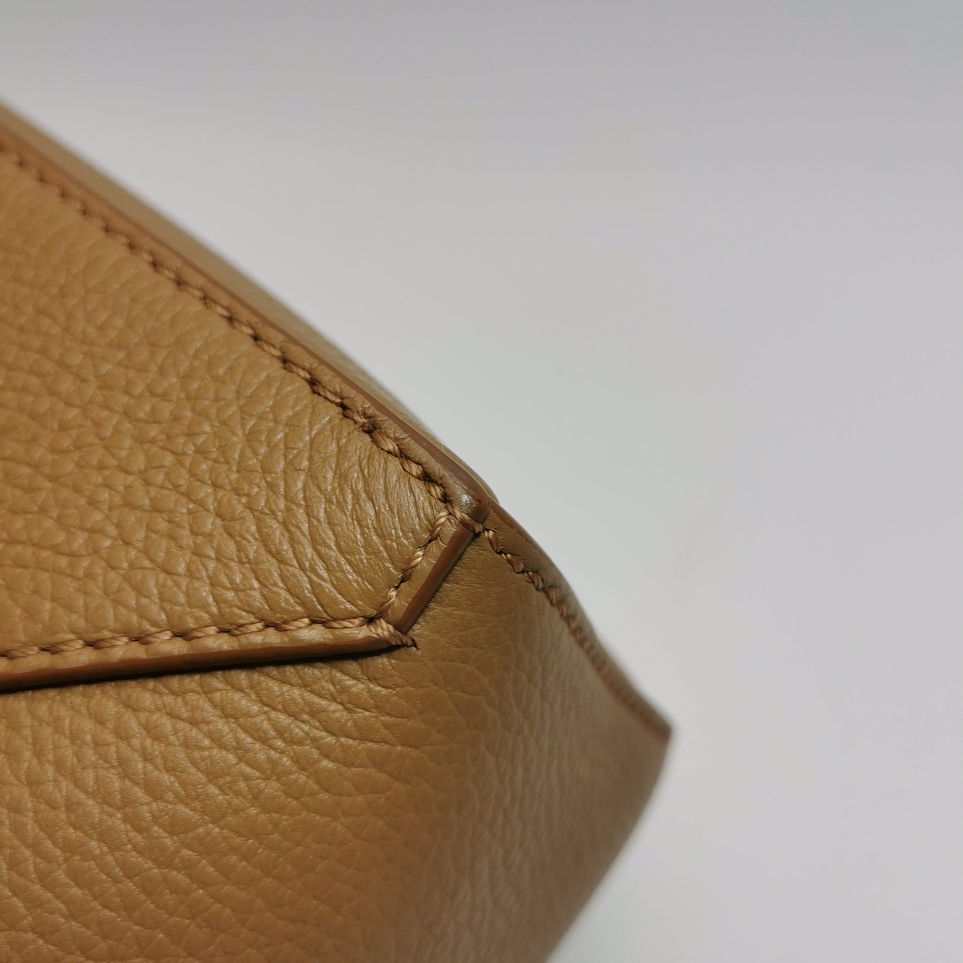 Loewe Puzzle Edge Mini Grained Calfskin Toffee