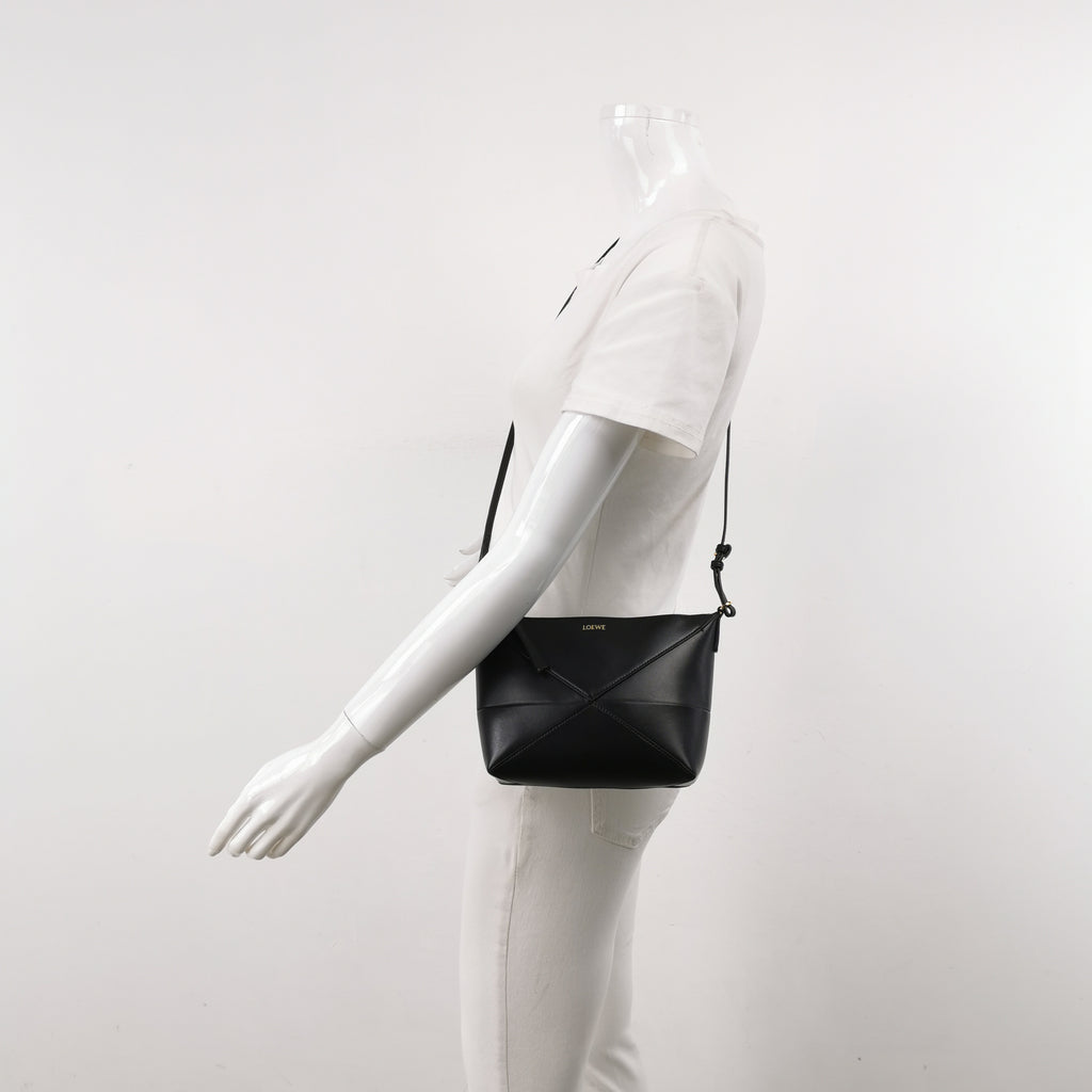 Loewe Puzzle Fold Pouch Shoulder Black