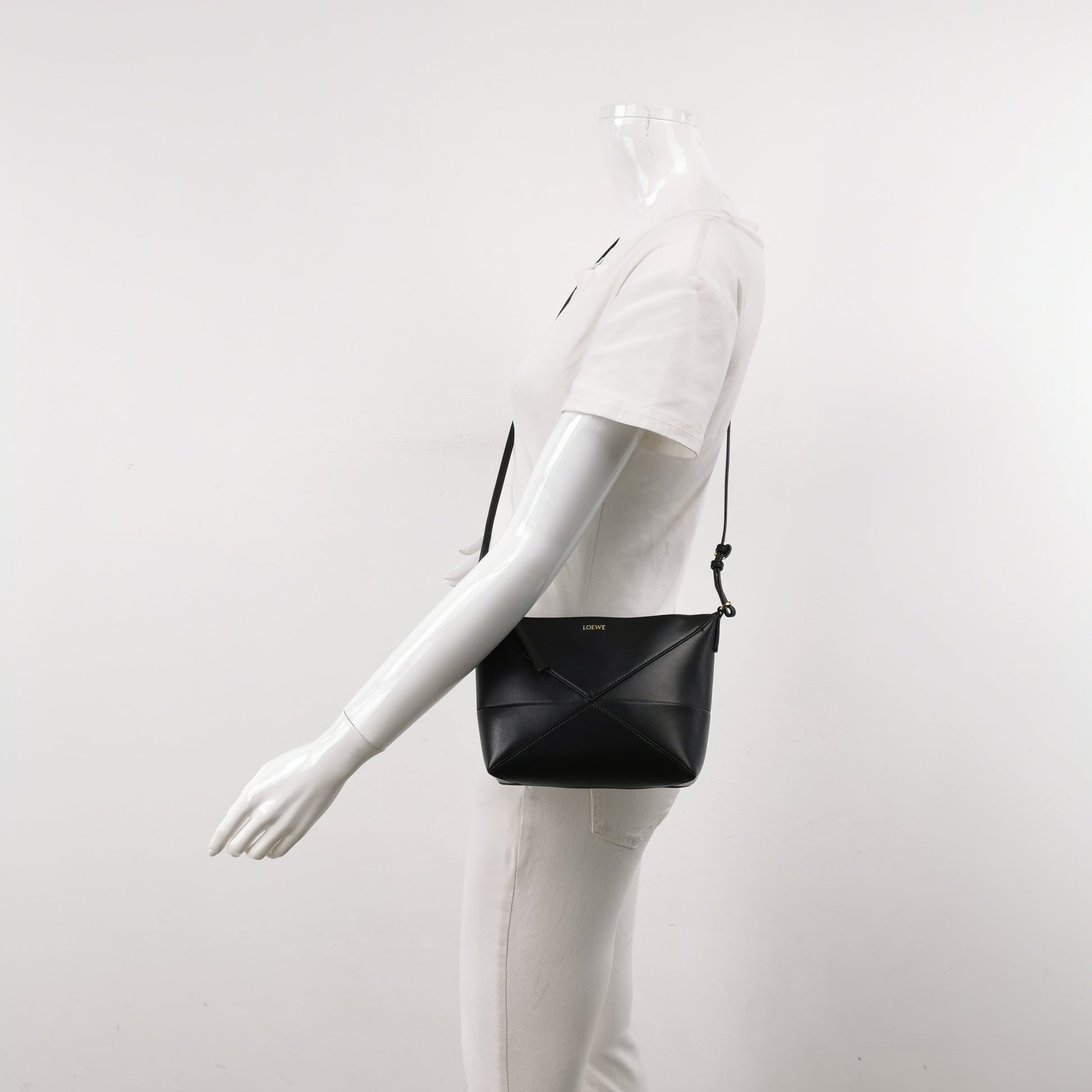 Loewe Puzzle Fold Pouch Shoulder Black