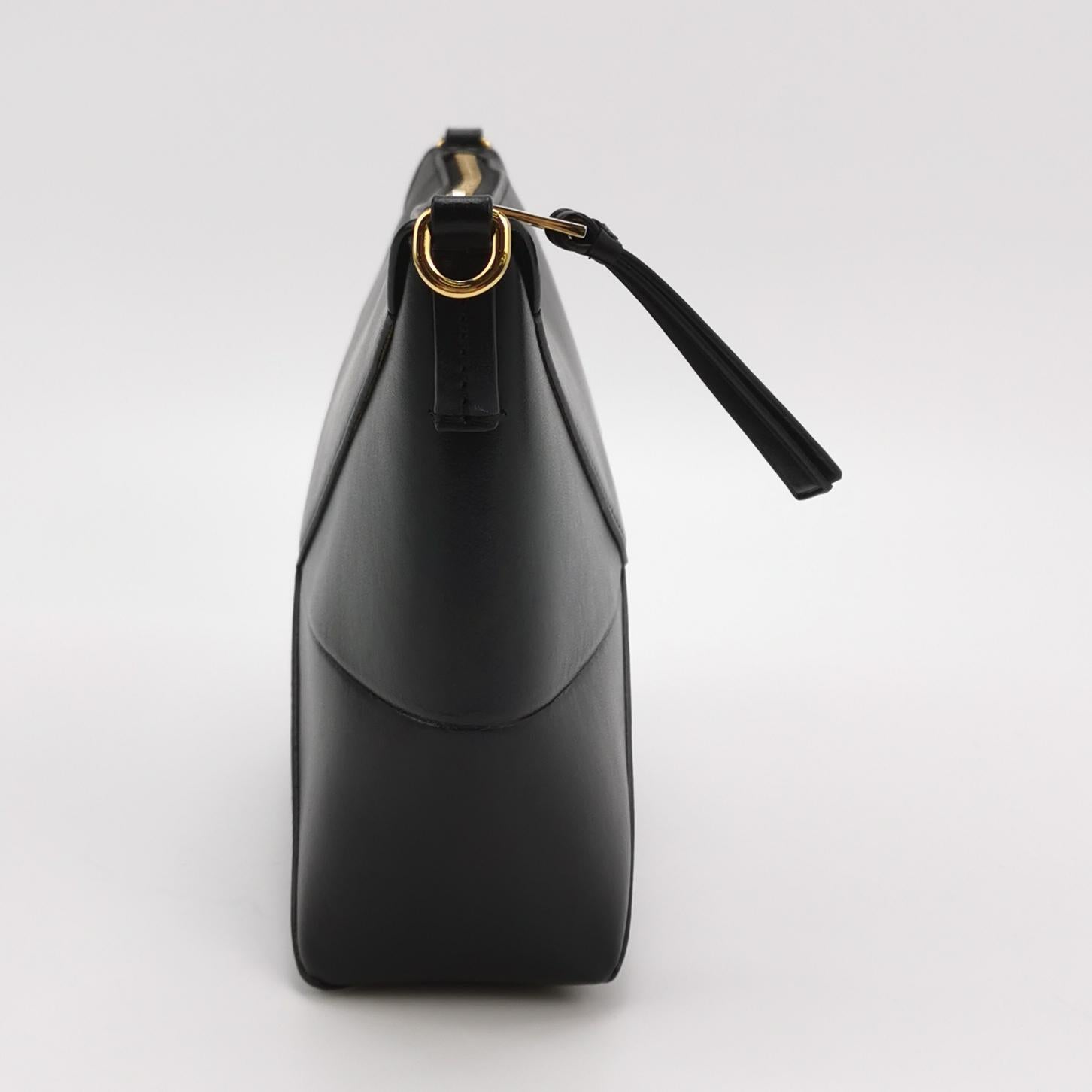 Loewe Puzzle Fold Pouch Shoulder Black