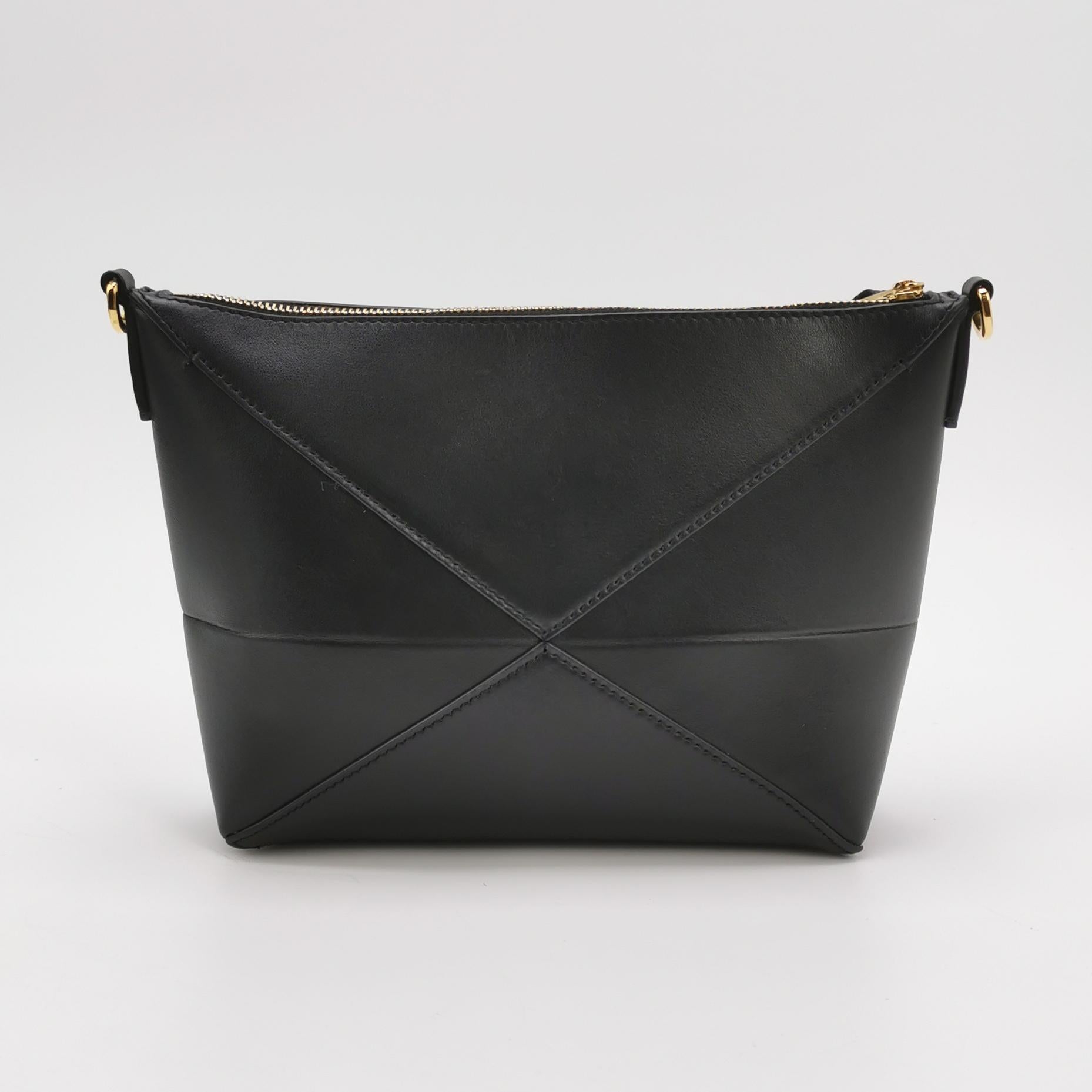 Loewe Puzzle Fold Pouch Shoulder Black