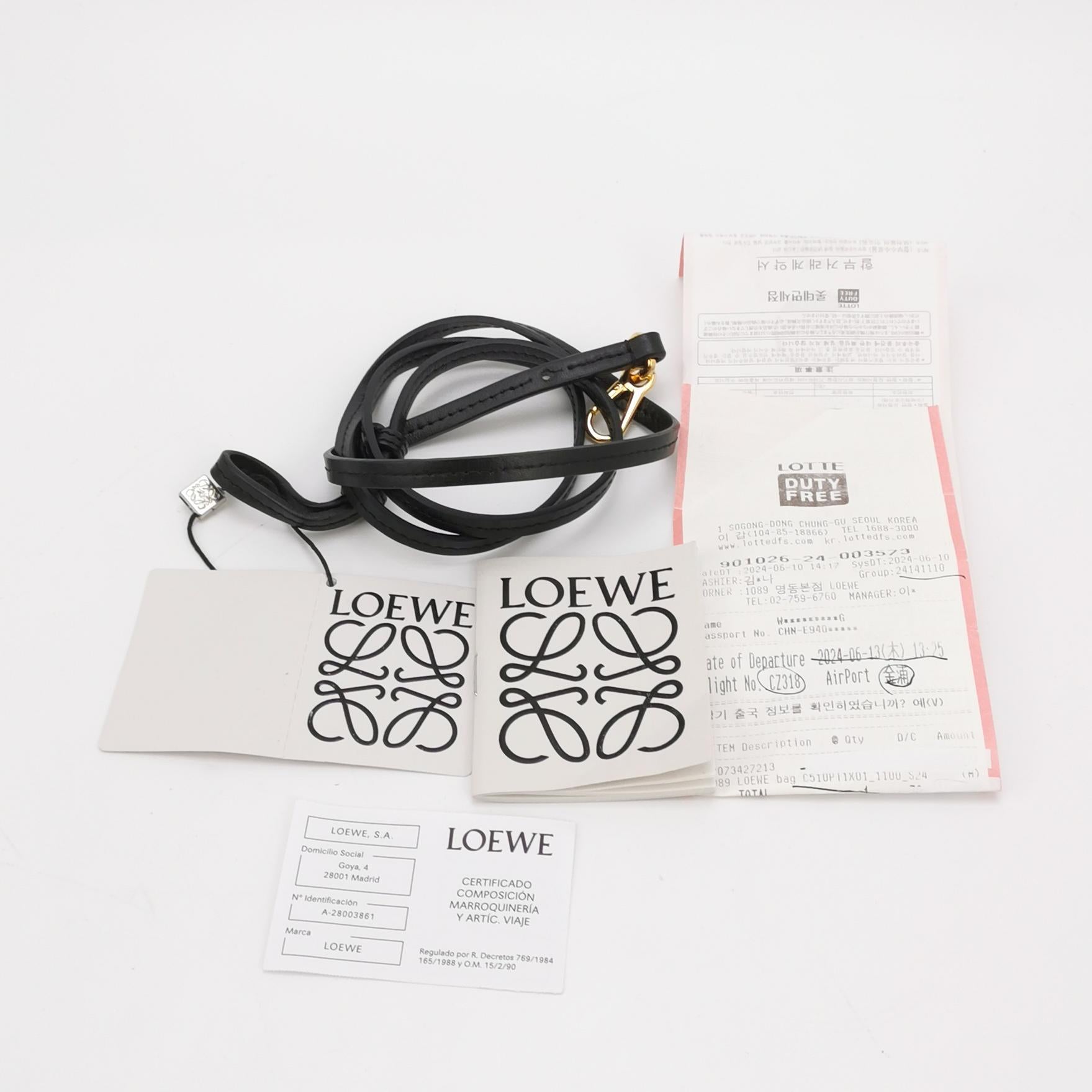 Loewe Puzzle Fold Pouch Shoulder Black