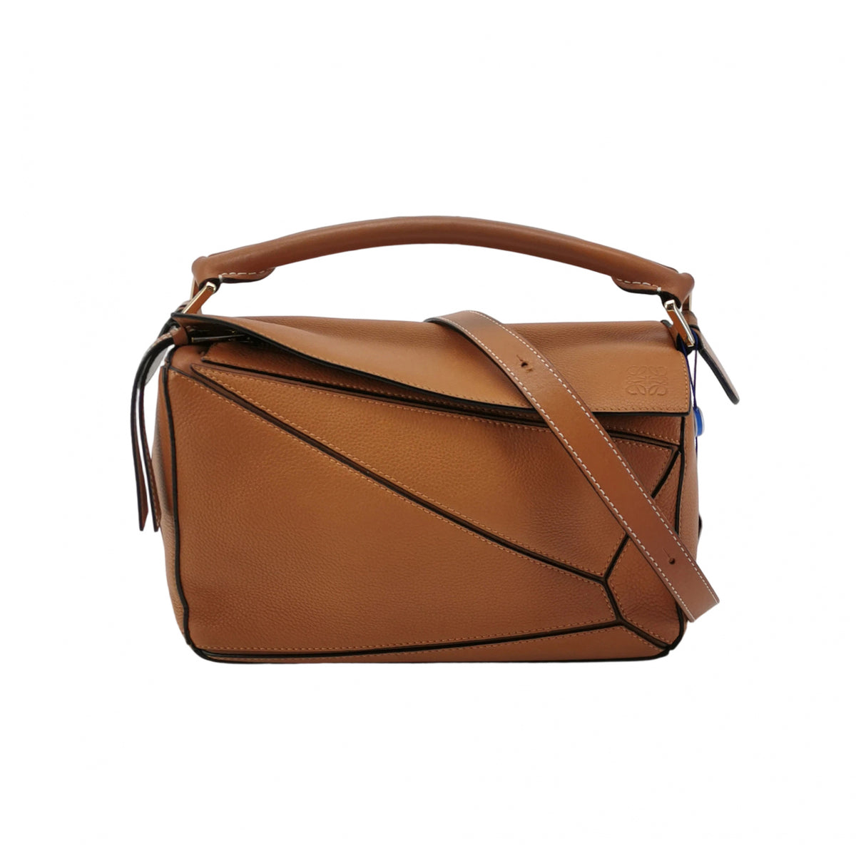 Loewe Puzzle Small Caramel Grained Calfskin