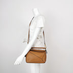 Loewe Puzzle Small Caramel Grained Calfskin