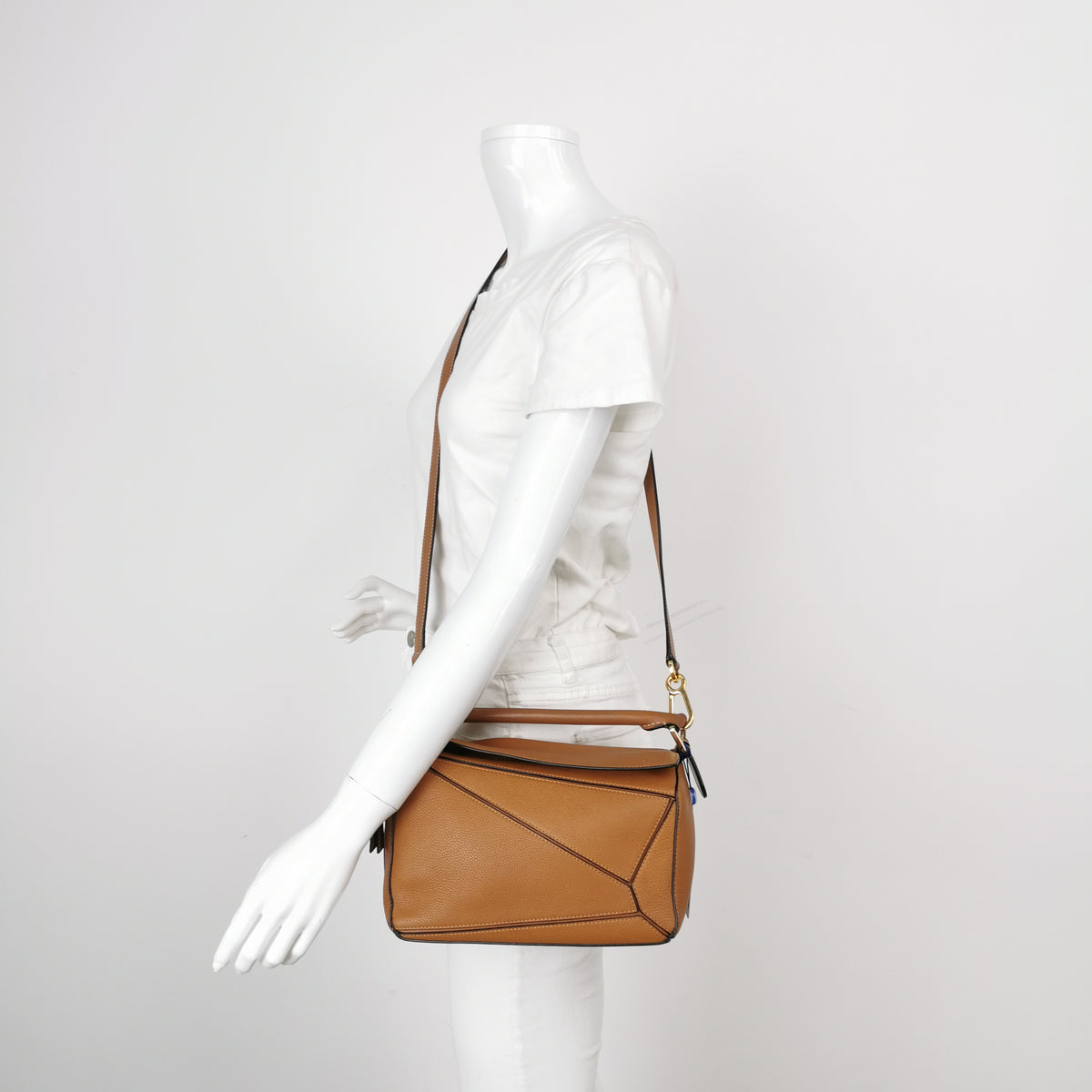 Loewe Puzzle Small Caramel Grained Calfskin