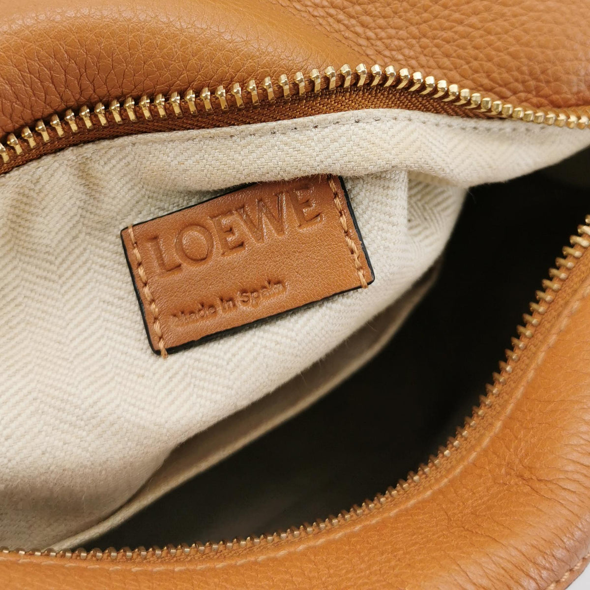 Loewe Puzzle Small Caramel Grained Calfskin