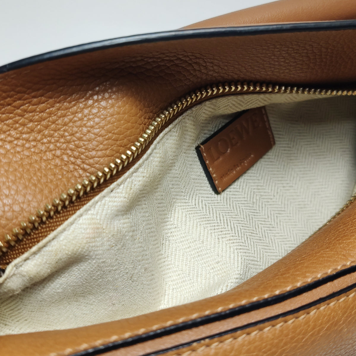 Loewe Puzzle Small Caramel Grained Calfskin