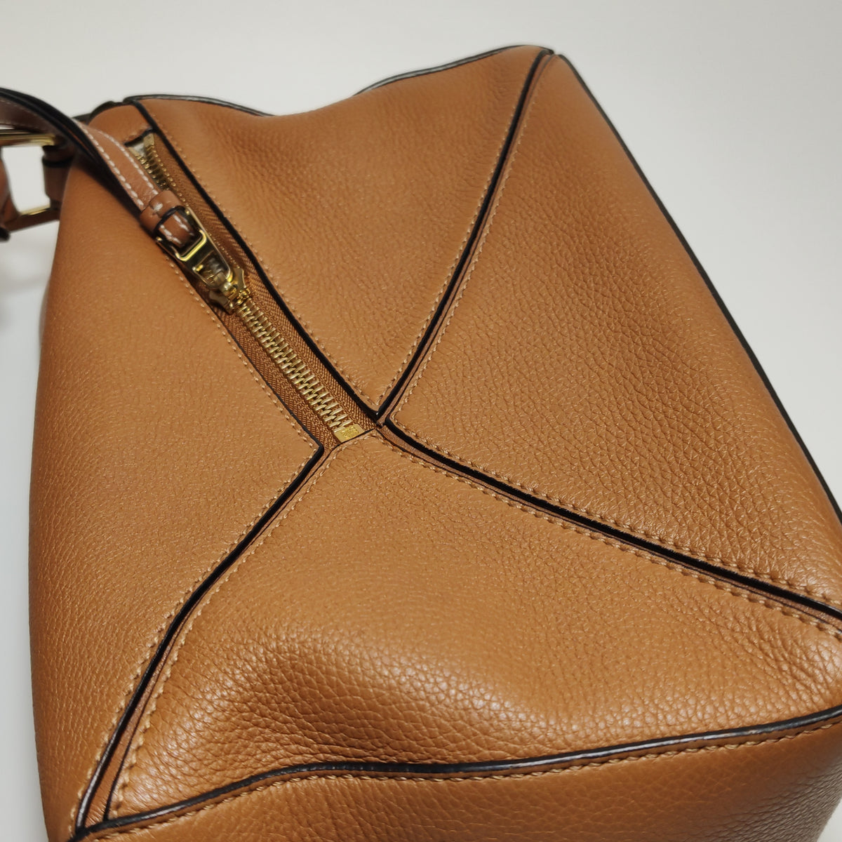 Loewe Puzzle Small Caramel Grained Calfskin