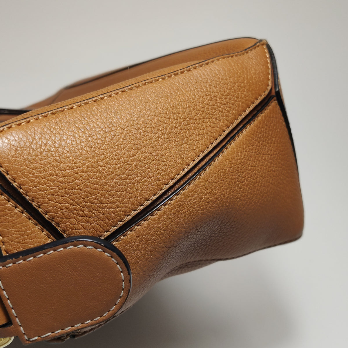 Loewe Puzzle Small Caramel Grained Calfskin