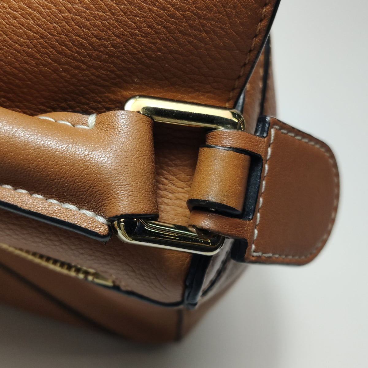 Loewe Puzzle Small Caramel Grained Calfskin