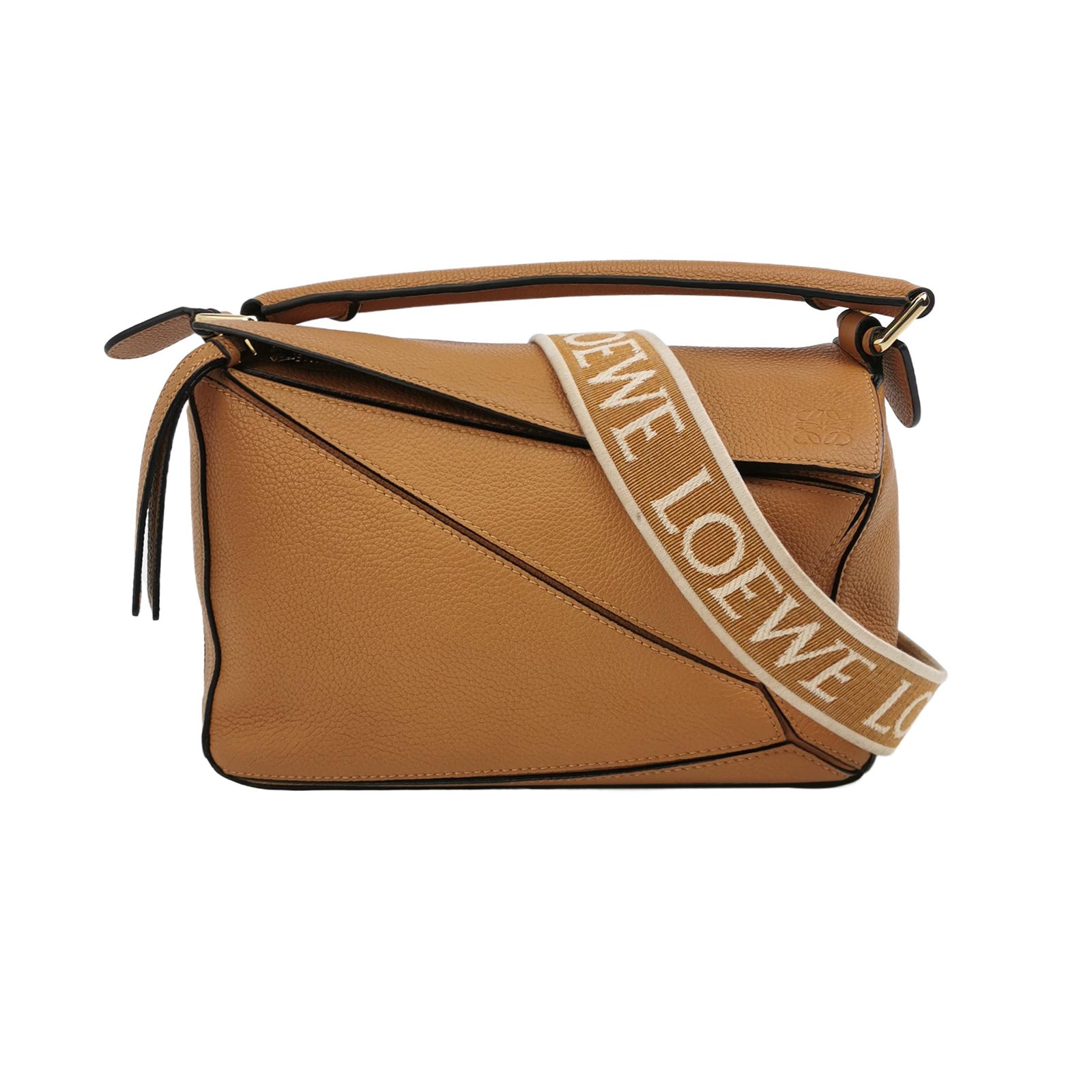 Loewe Puzzle Small Grained Calfskin Jacquard Strap