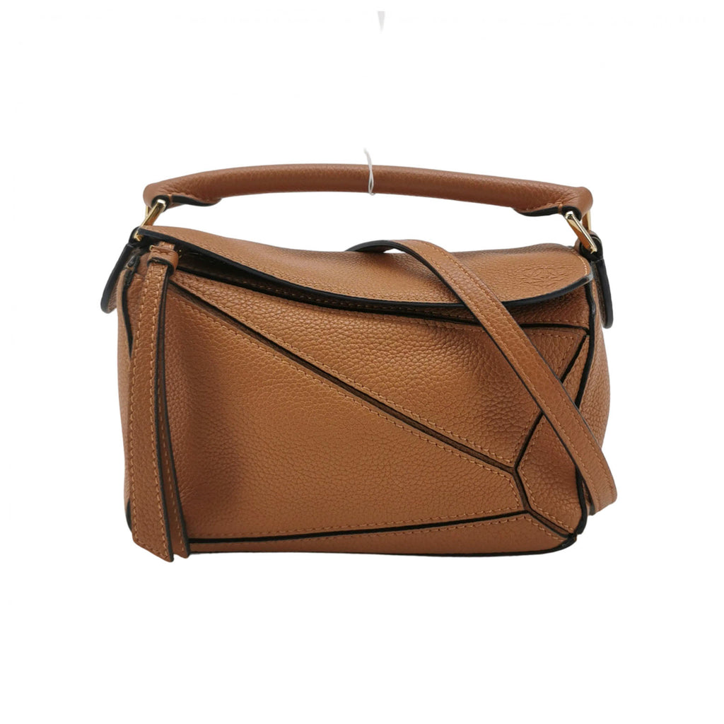 Loewe Puzzle Mini Soft Grained Calfskin Caramel