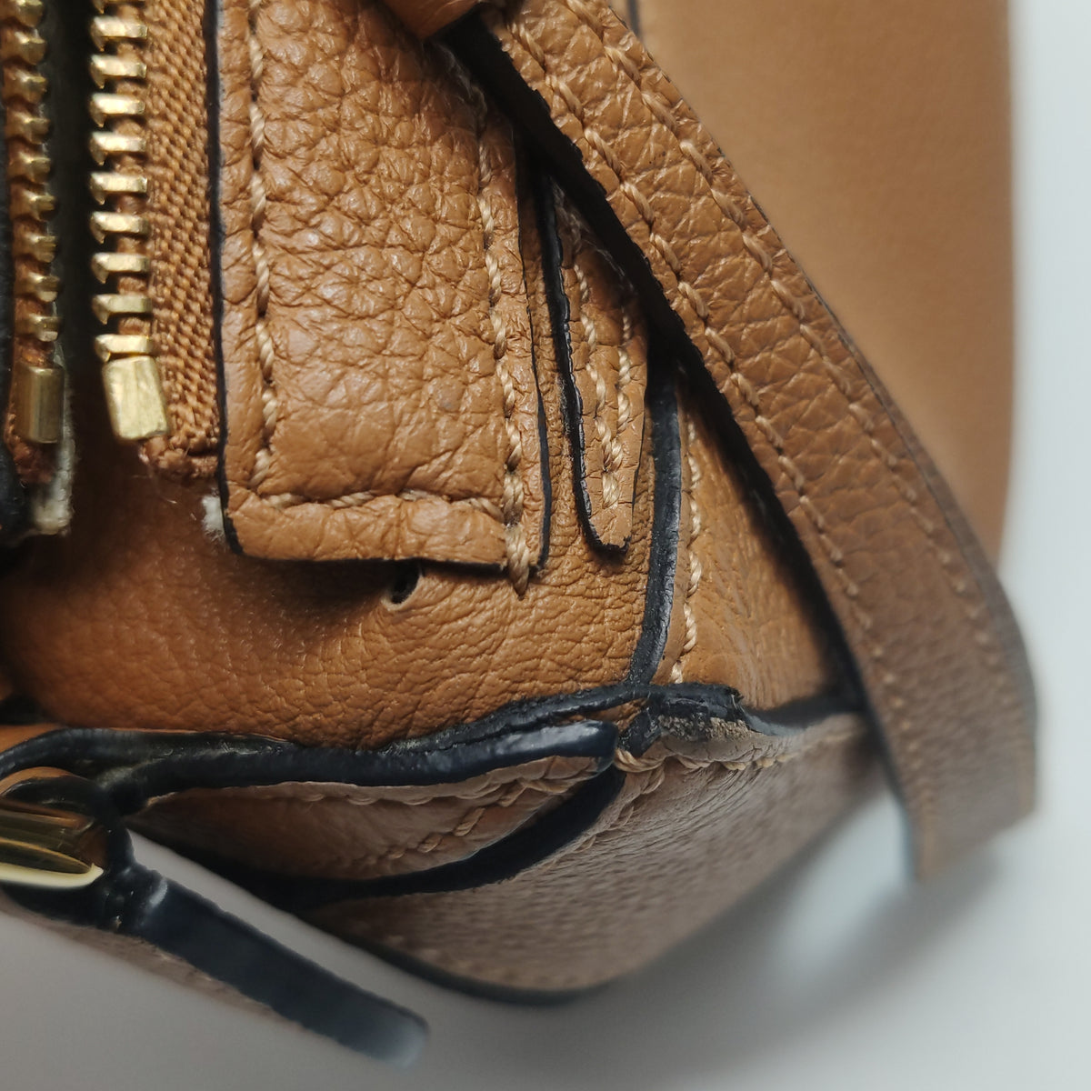 Loewe Puzzle Mini Soft Grained Calfskin Caramel