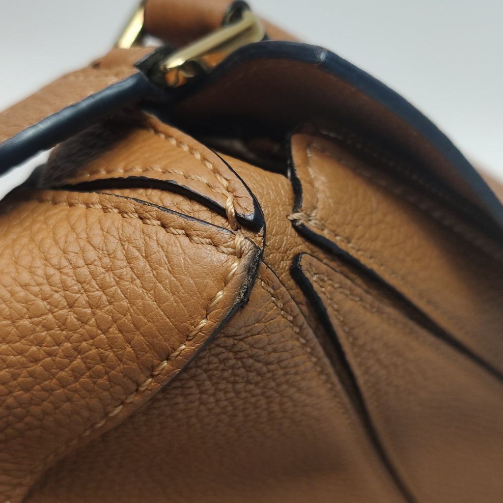 Loewe Puzzle Mini Soft Grained Calfskin Caramel