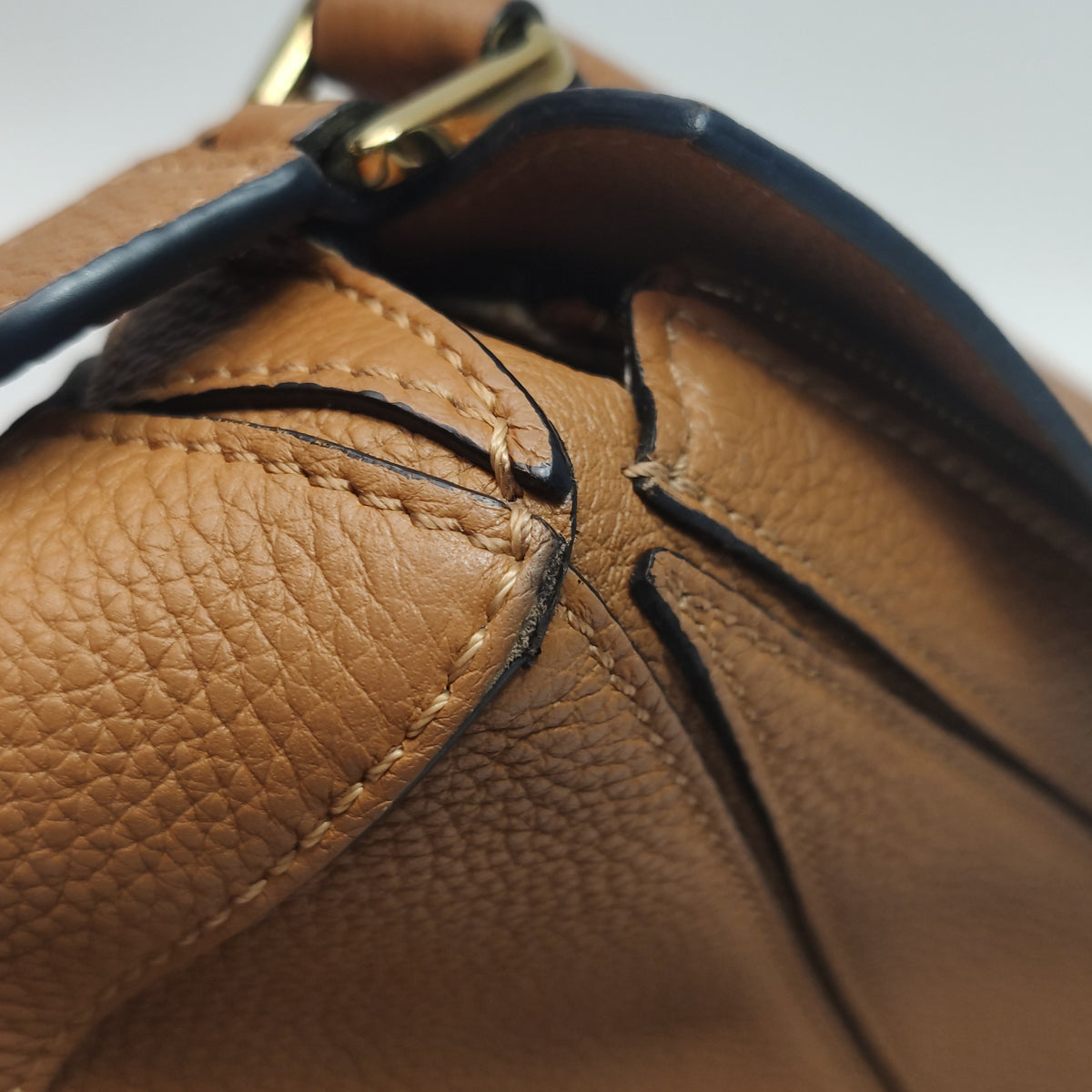 Loewe Puzzle Mini Soft Grained Calfskin Caramel
