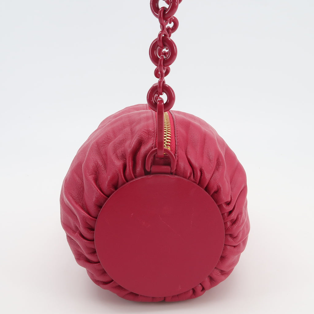 Loewe Pleated Bracelet Pouch Lambskin