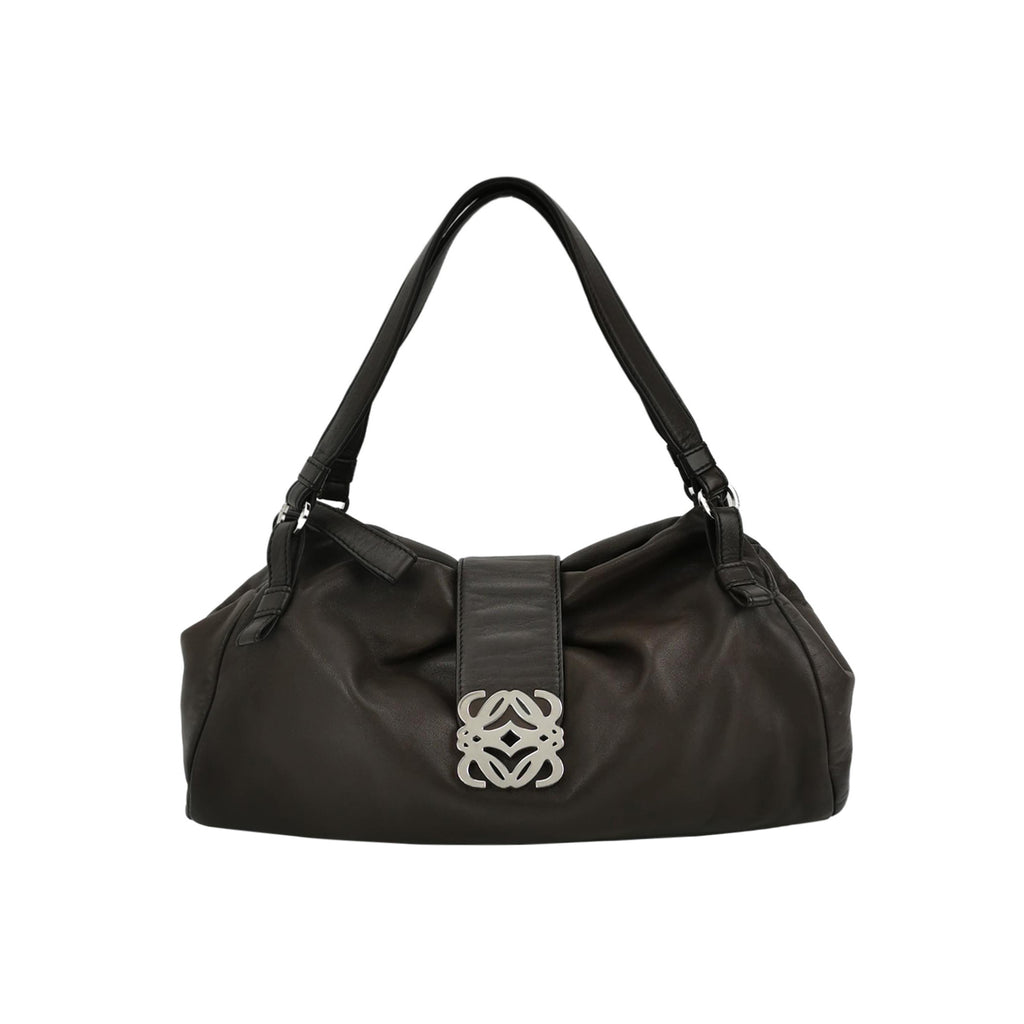 Loewe Anagram Plate Shoulder Bag Brown