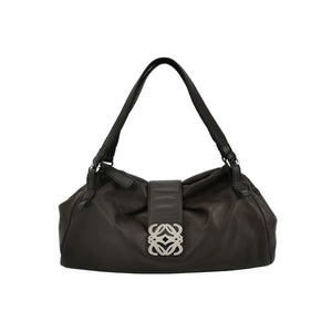 Loewe Anagram Plate Shoulder Bag Brown