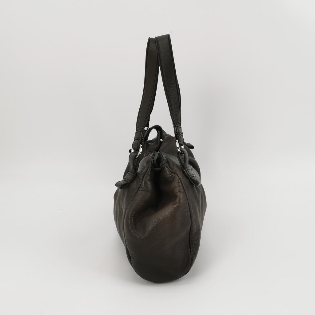 Loewe Anagram Plate Shoulder Bag Brown