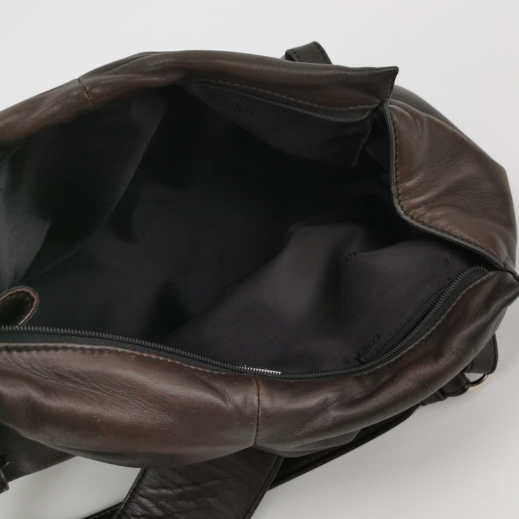 Loewe Anagram Plate Shoulder Bag Brown