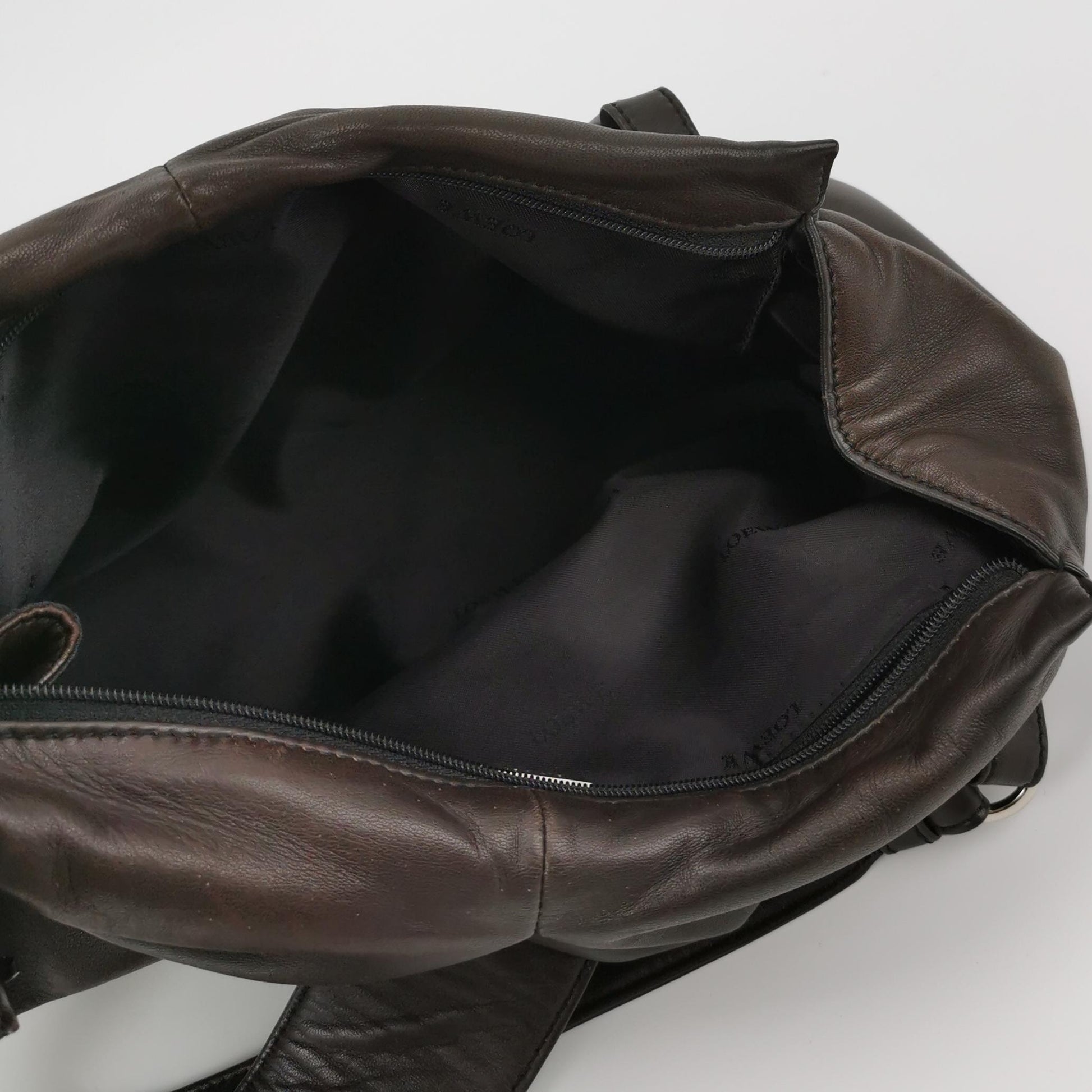 Loewe Anagram Plate Shoulder Bag Brown