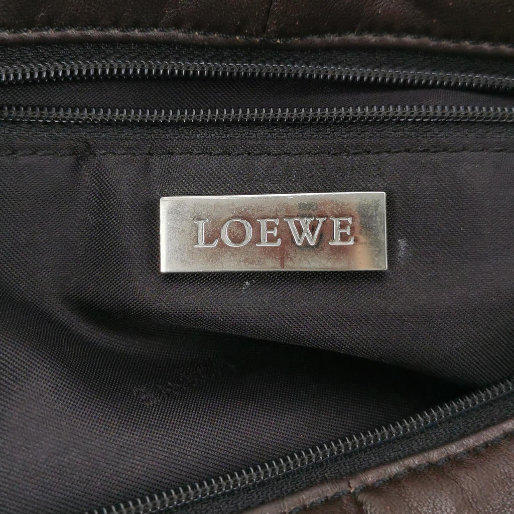 Loewe Anagram Plate Shoulder Bag Brown