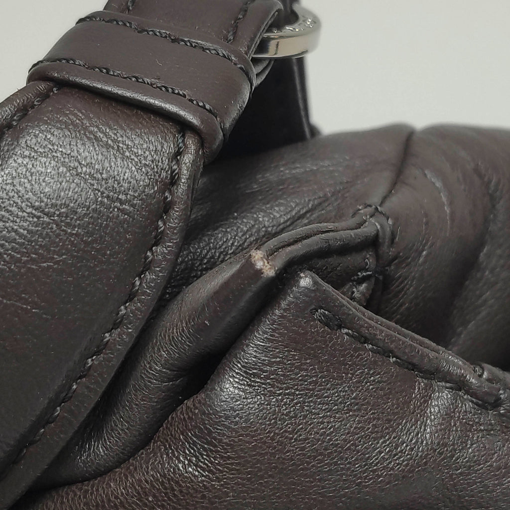 Loewe Anagram Plate Shoulder Bag Brown