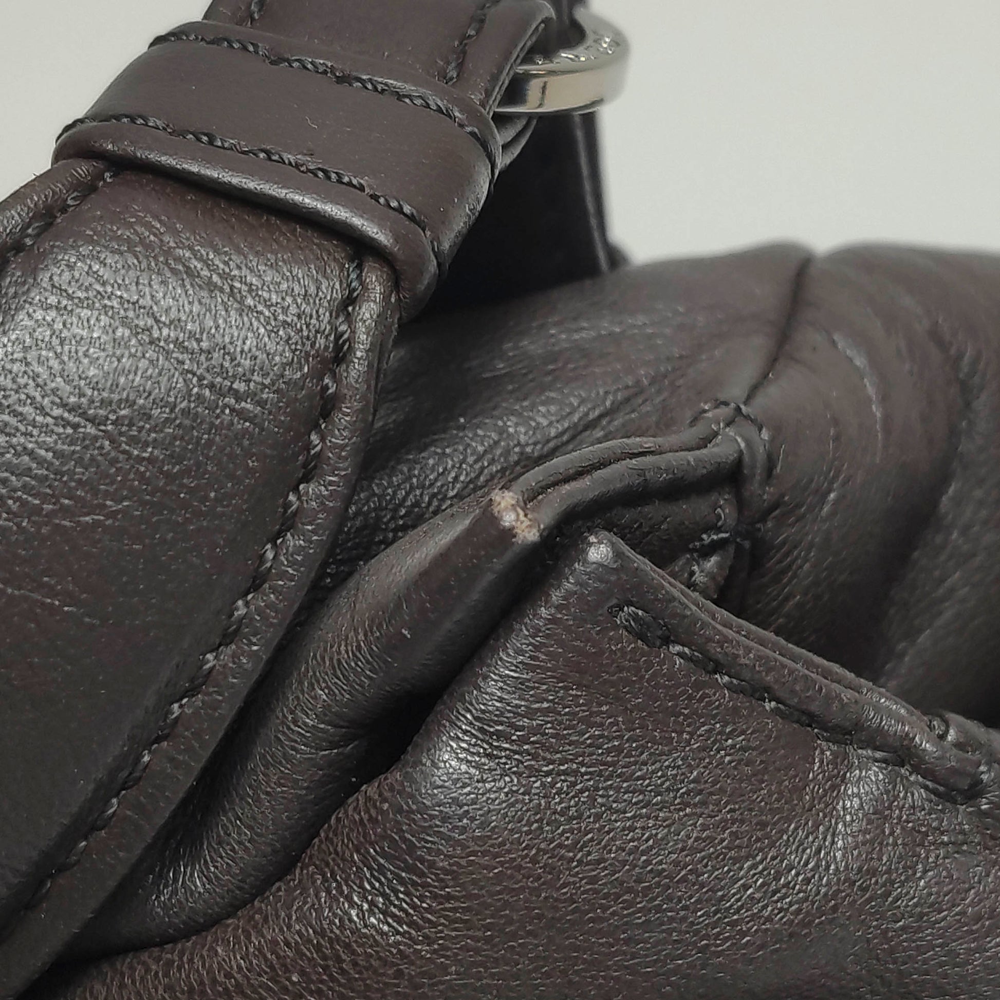 Loewe Anagram Plate Shoulder Bag Brown